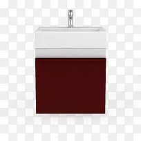 红白色纯色卫浴柜子