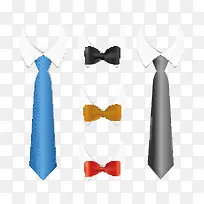领结和领带矢量图