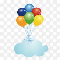 云朵上的气球对话框