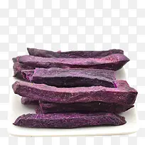 一碟子紫薯条零食小吃摄影免抠