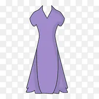 紫色裙子可爱服饰图标