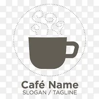 点状矢量咖啡logo