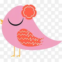粉色卡通小鸟