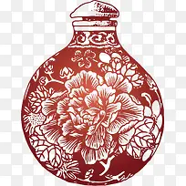 中国风牡丹花瓷瓶