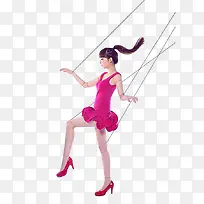 创意提线木偶美女