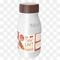 棕色盖子酸奶瓶