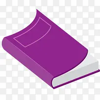 紫色起翘矢量卡通书籍
