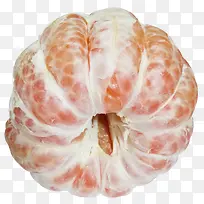 剥皮的完整青柚果肉