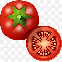 卡通手绘蔬菜装饰海报设计番茄