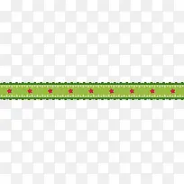 绿色花边星星