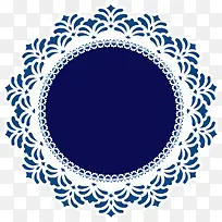 蓝色圆圈花纹