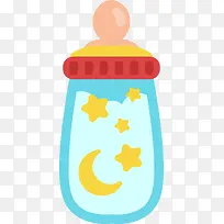 彩色卡通宝宝奶瓶
