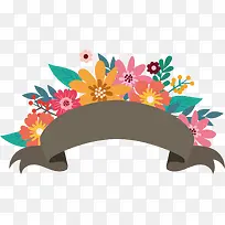 矢量图漂亮的花环