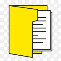 一个黄色的打开的文件夹