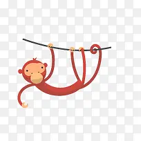 卡通手绘卡通猴子