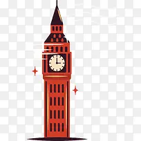 英国伦敦橘色大笨钟