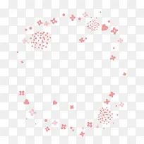 粉色花朵花瓣矢量图
