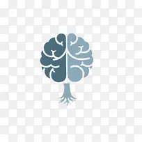 灰色现代质感人体大脑图标