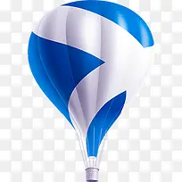 蓝白条纹热气球夏日气球