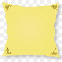 黄色边框枕头