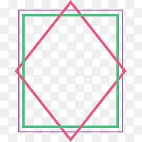 粉绿色菱形的边框