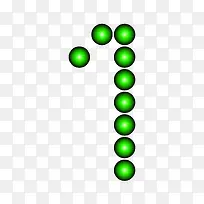 创意卡通装饰阿拉伯数字1