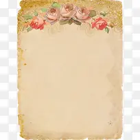 玫瑰花装饰复古信纸