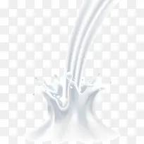 倾倒白色牛奶