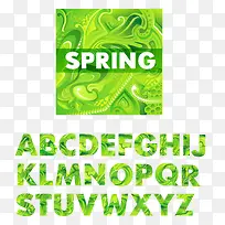 春季英文字体