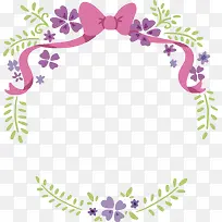 粉色蝴蝶结标题框