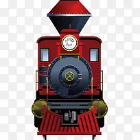 3D复古立体红色火车头