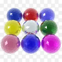 五颜六色的玻璃球