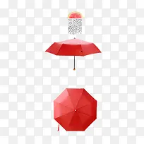 红色雨伞