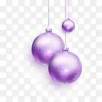 圣诞节紫色圣诞球