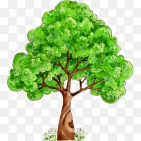 矢量大树——植树节免扣素材