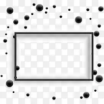 矢量黑色立体圆点装饰边框
