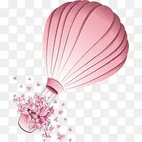 粉色蝴蝶热气球