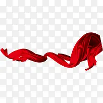 红色漂浮的丝带