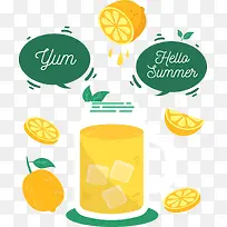 美味柠檬汁你好夏天
