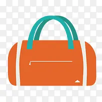 扁平化橘色的手提包