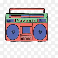 老式收音机手绘图