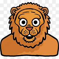 狮子头像PNG下载