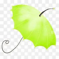 翠绿雨伞免扣高清png素材图片