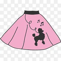 粉色卡通短裙png素材图