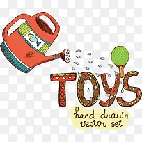 卡通可爱婴儿玩具花洒素材