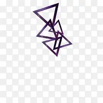 紫色酷炫三角形素材