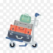 行李推车和行李箱