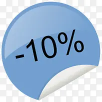 10%折扣标签图标