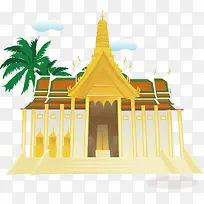 矢量图卡通清真寺
