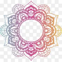渐变色曼陀罗花纹